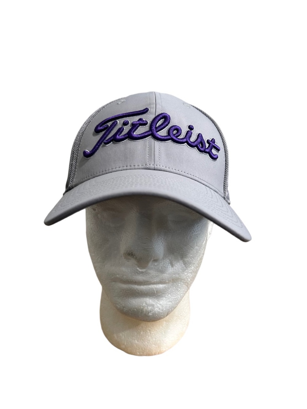 Titleist Light Gray Baseball Cap with Purple Raised Logo